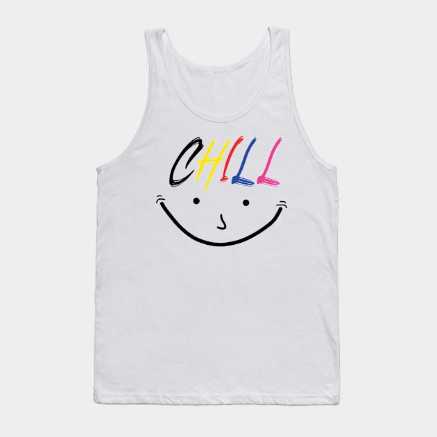 Colorful & Smiling Chill Tank Top by thatprintfellla